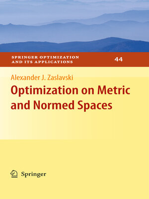 cover image of Optimization on Metric and Normed Spaces